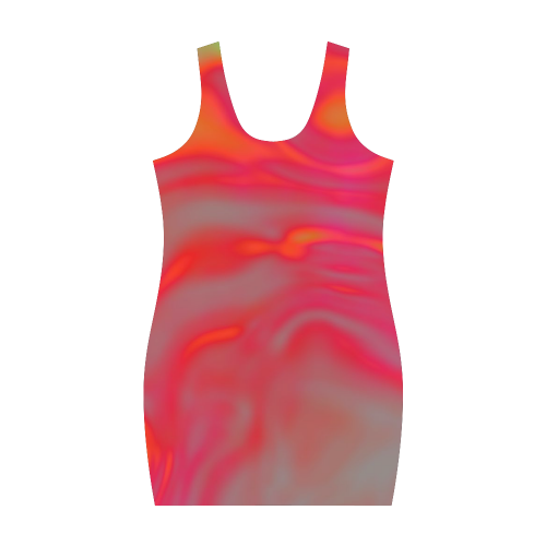 pink and orange abstract Medea Vest Dress (Model D06)