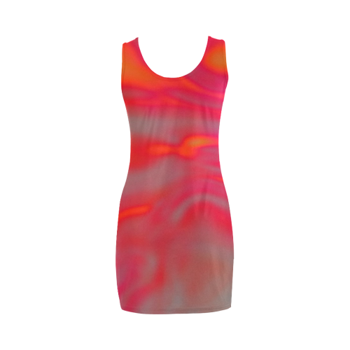 pink and orange abstract Medea Vest Dress (Model D06)