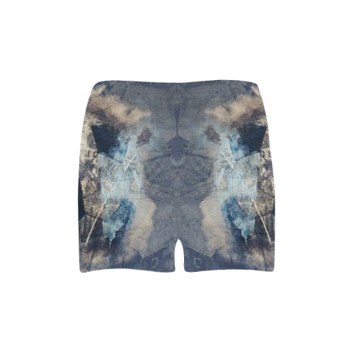 Abstract Blue Grunge Soccer Briseis Skinny Shorts (Model L04)
