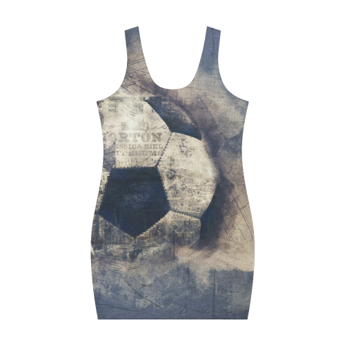 Abstract Blue Grunge Soccer Medea Vest Dress (Model D06)