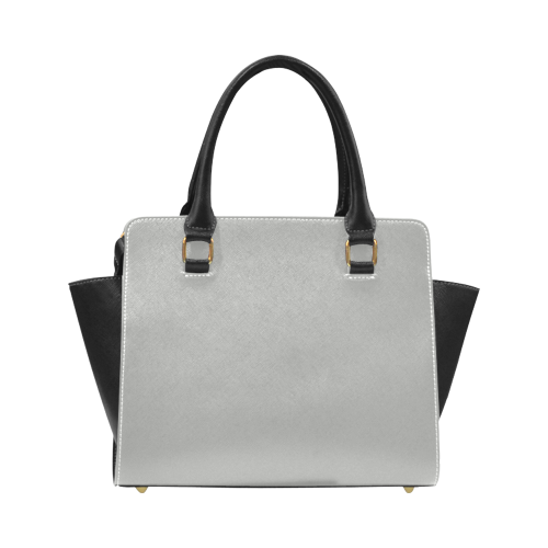 Silver Color Accent Classic Shoulder Handbag (Model 1653)