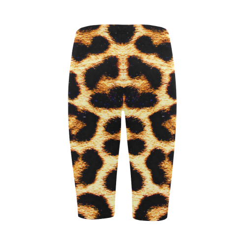 Leopard Skin CROPPED LEGGINGS Hestia Cropped Leggings (Model L03)