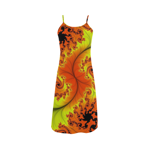 yellow and orange Alcestis Slip Dress (Model D05)