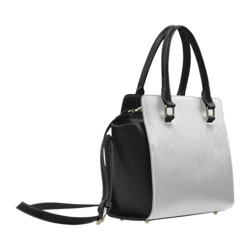 Silver Color Accent Classic Shoulder Handbag (Model 1653)