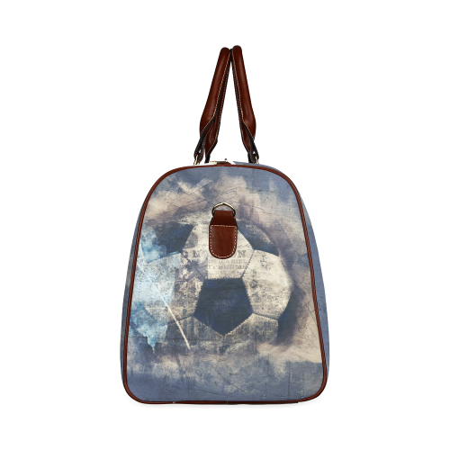 Abstract Blue Grunge Soccer Waterproof Travel Bag/Small (Model 1639)