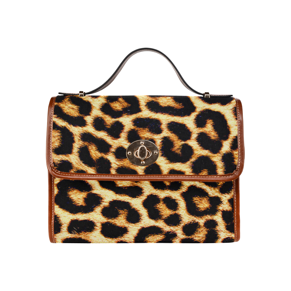 leopard skin handbag