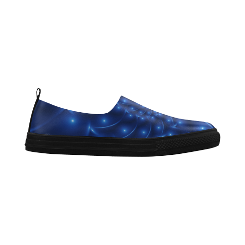 Digital Art Glossy Blue Spiral Fractal