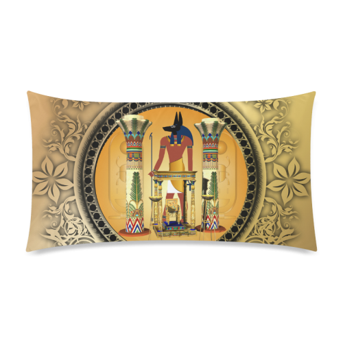 Anubis, golden design Rectangle Pillow Case 20"x36"(Twin Sides)