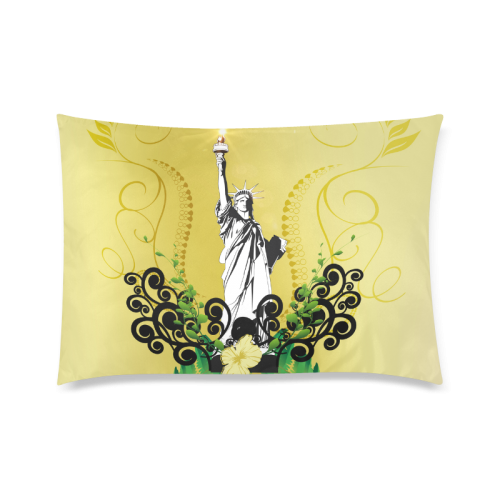 Statue of liberty Custom Zippered Pillow Case 20"x30"(Twin Sides)