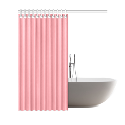 Flamingo Pink Color Accent Shower Curtain 69"x72"