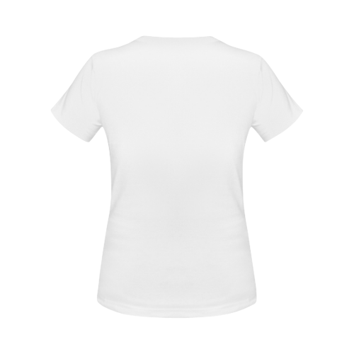 Foliage Patchwork #2 - Jera Nour Smiley Single Leaf White Women's Classic T-Shirt (Model T17）