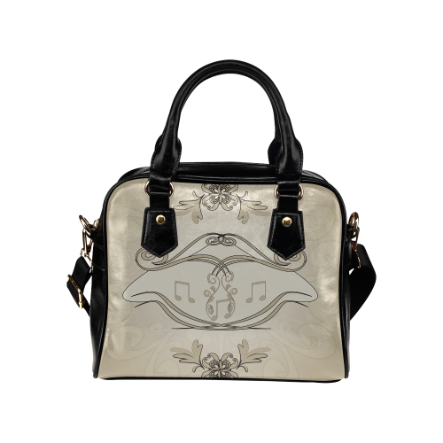 Music, clef Shoulder Handbag (Model 1634)