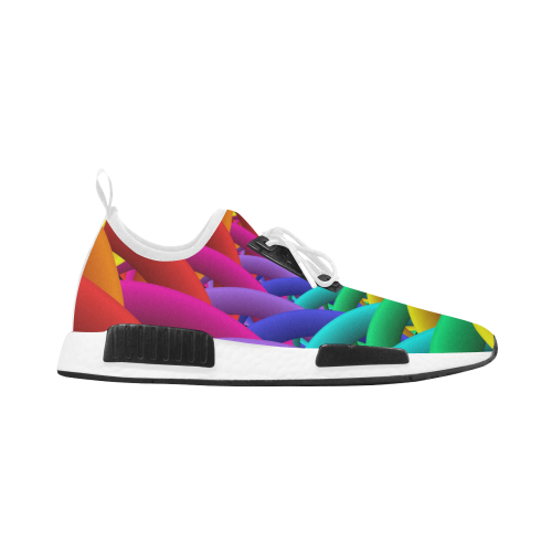 Psychedelic Rainbow Spiral Women’s Draco Running Shoes (Model 025)