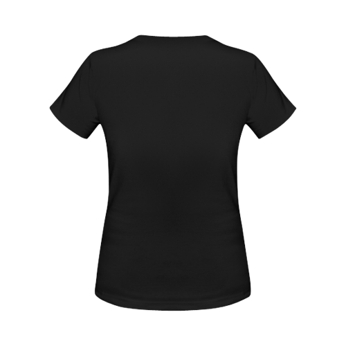 Foliage Patchwork #5 - Jera Nour Smiley Single Leaf Black Women's Classic T-Shirt (Model T17）