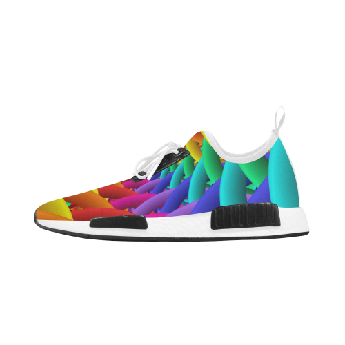 Psychedelic Rainbow Spiral Women’s Draco Running Shoes (Model 025)