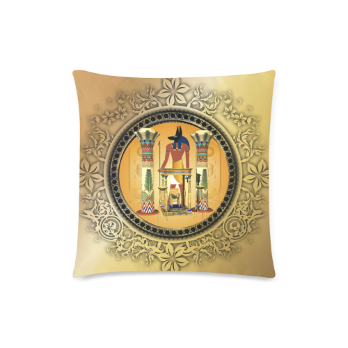 Anubis, golden design Custom Zippered Pillow Case 18"x18"(Twin Sides)