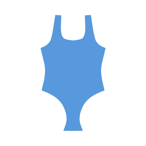 blue and black Vest One Piece Swimsuit (Model S04)