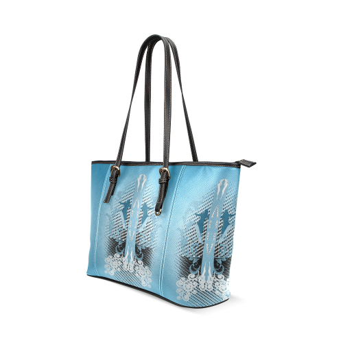 Snowboarding Leather Tote Bag/Large (Model 1640)