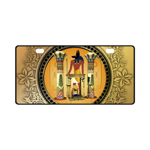 Anubis,, golden design License Plate