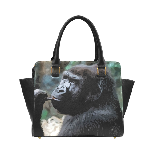 animal art studio 16516 Gorilla Classic Shoulder Handbag (Model 1653)