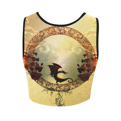 Cute little dragon Women's Crop Top (Model T42)