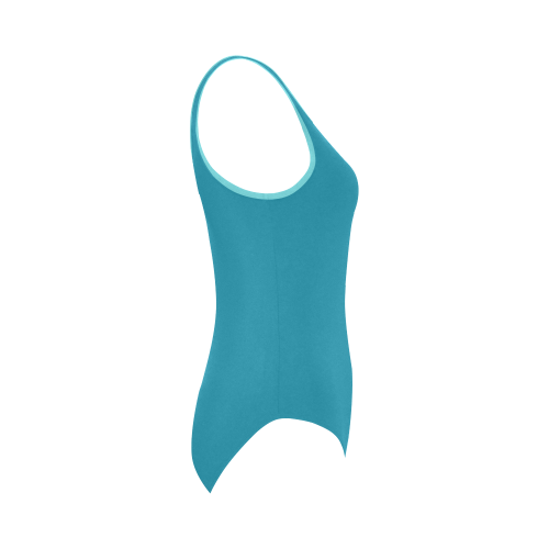 Turquoise Vest One Piece Swimsuit (Model S04)