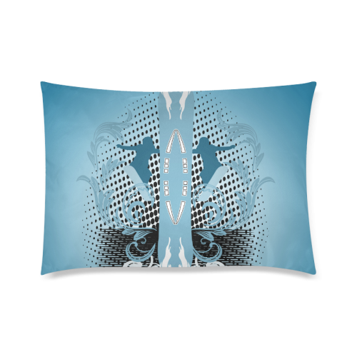 Snowboarding Custom Zippered Pillow Case 20"x30"(Twin Sides)