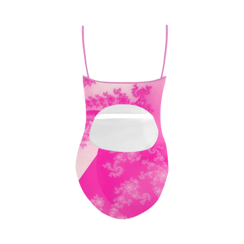 pink fractal Strap Swimsuit ( Model S05)