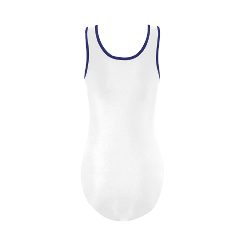 red white blue Vest One Piece Swimsuit (Model S04)