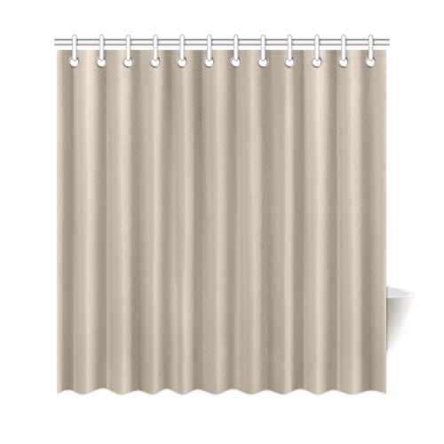 Champagne Beige Color Accent Shower Curtain 69"x72"