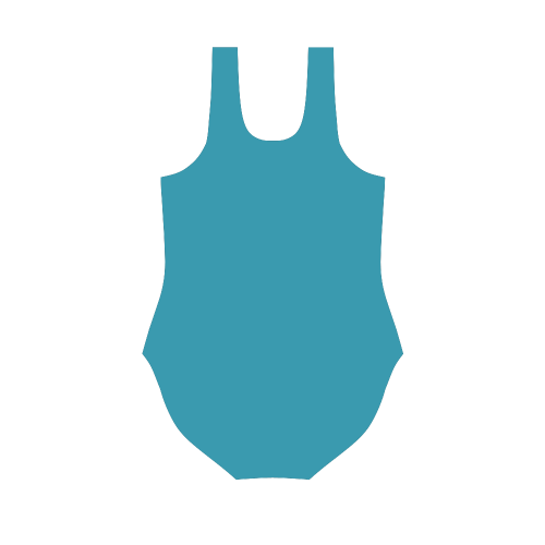 Turquoise Vest One Piece Swimsuit (Model S04)