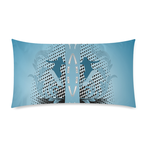 Snowboarding Rectangle Pillow Case 20"x36"(Twin Sides)