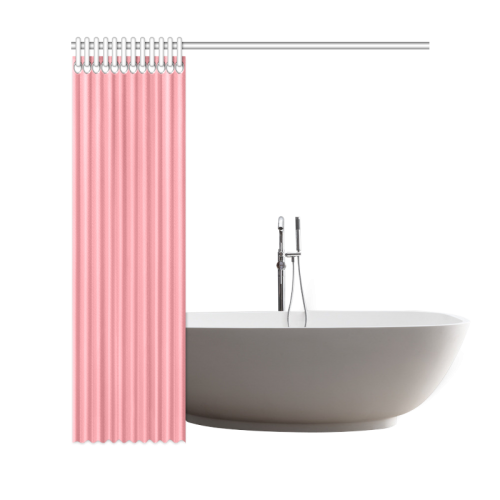 Flamingo Pink Color Accent Shower Curtain 69"x72"