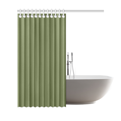 Cedar Green Color Accent Shower Curtain 69"x72"