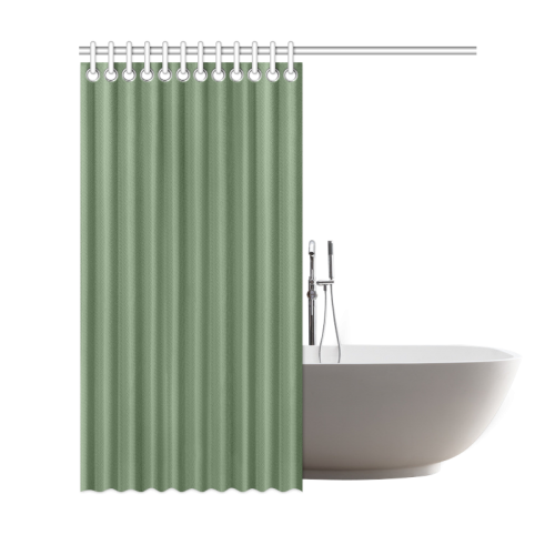 Vineyard Green Color Accent Shower Curtain 69"x72"