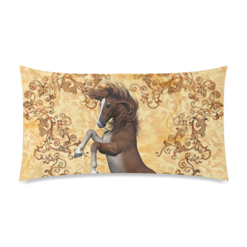 Wonderful horse Rectangle Pillow Case 20"x36"(Twin Sides)