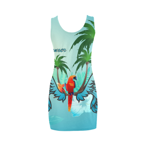 Summer, cute parrot Medea Vest Dress (Model D06)