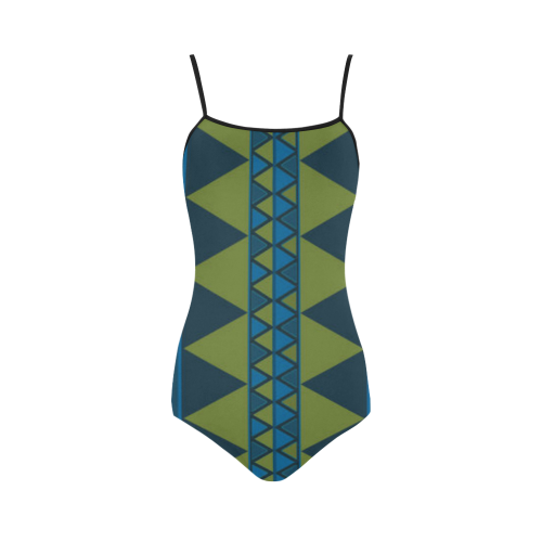 Triangles and Arrows 2 Strap Swimsuit ( Model S05)