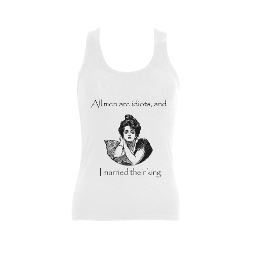 Funny Vintage Sassy Attitude Women's Shoulder-Free Tank Top (Model T35)