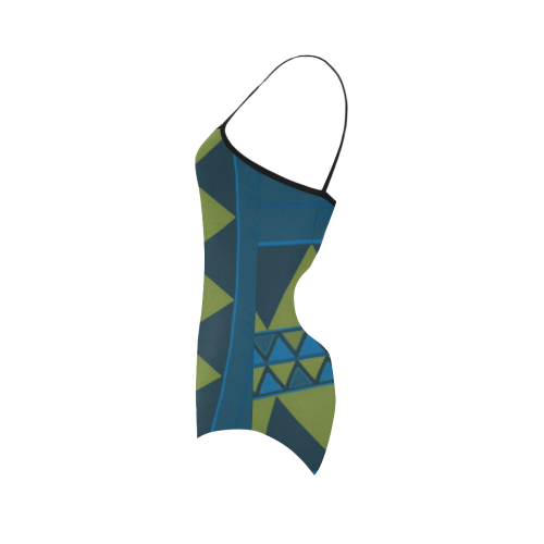 Triangles and Arrows 2 Strap Swimsuit ( Model S05)