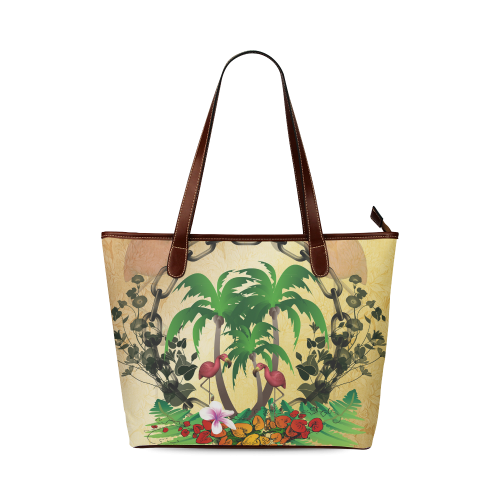 Tropical design Shoulder Tote Bag (Model 1646)