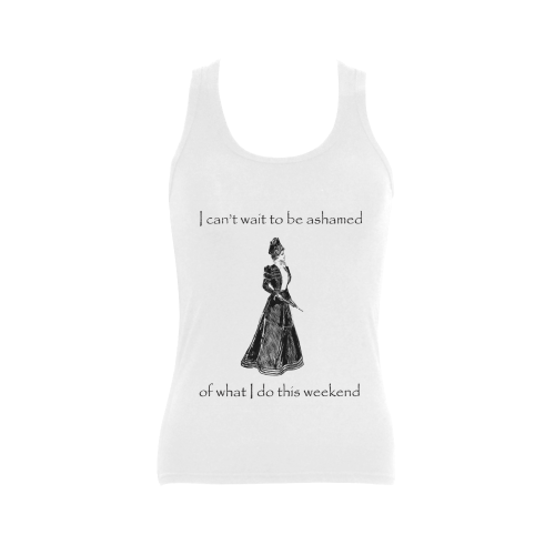 Funny Vintage Sassy Attitude Women's Shoulder-Free Tank Top (Model T35)