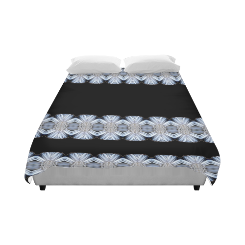 Summer calm in white and black. Duvet Cover 86"x70" ( All-over-print)