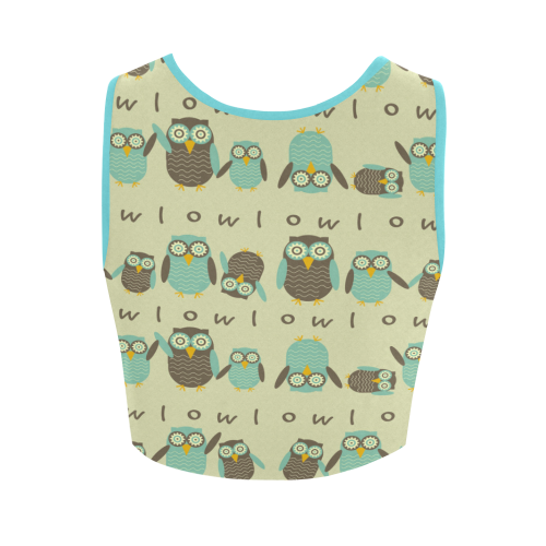 Energetic Owls Women's Crop Top (Model T42)