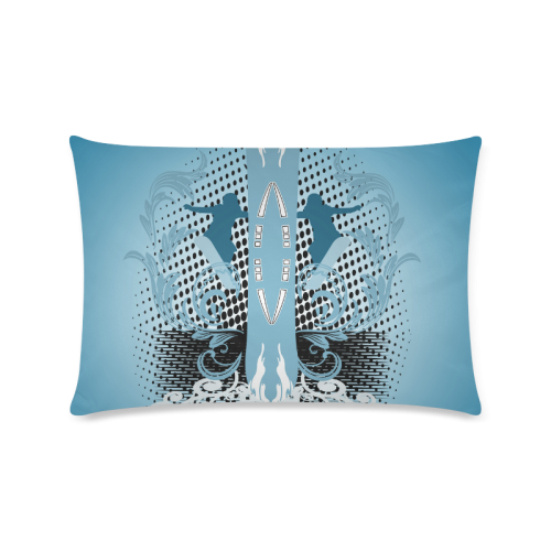 Snowboarding Custom Zippered Pillow Case 16"x24"(Twin Sides)