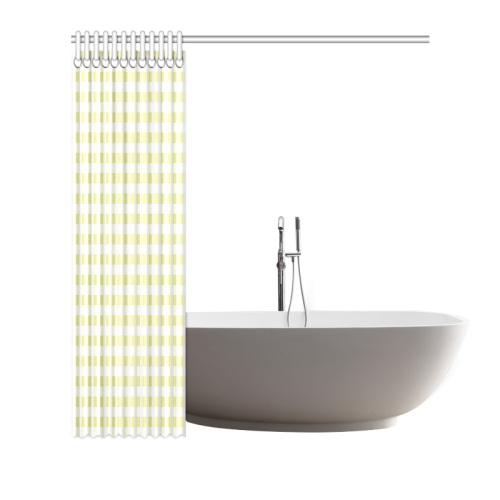 Pale Yellow Gingham Shower Curtain 72"x72"