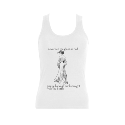 Funny Vintage Sassy Attitude Women's Shoulder-Free Tank Top (Model T35)