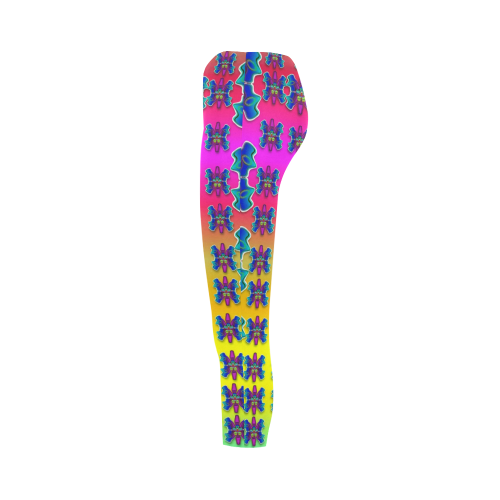 Power Flower Butterflys into paradise Capri Legging (Model L02)