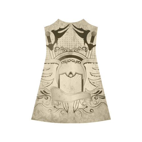 Vintage shield with swords Alcestis Slip Dress (Model D05)