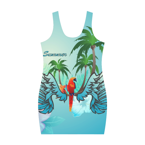 Summer, cute parrot Medea Vest Dress (Model D06)